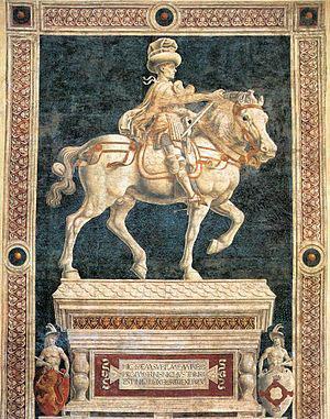 Andrea del Castagno Equestrian Statue of Niccolo da Tolentino Sweden oil painting art